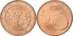 World Coins - Austria, 5 Euro Cent, 2008, Vienna, Copper Plated Steel,