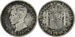 World Coins - Spain, Alfonso XIII, Peseta, 1903, Madrid, Silver, , KM:721