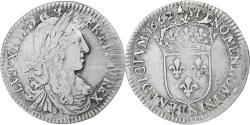 World Coins - France, Louis XIV, 1/12 Écu au buste juvénile, 1662, Montpellier, Silver
