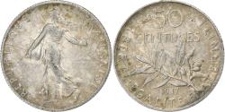 World Coins - France, 50 Centimes, Semeuse, 1917, Paris, Silver, , Gadoury:420