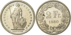 World Coins - Coin, Switzerland, 2 Francs, 1980, Bern, Proof, , Copper-nickel, KM:21a.1