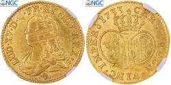 World Coins - Coin, France, Louis XV, Louis d'or aux lunettes, 1733, Reims, TOP POP, NGC