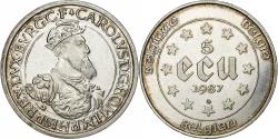 World Coins - Belgium, Baudouin I, 5 Ecu, 1987, Silver, , KM:166