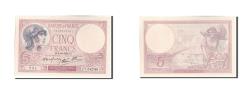 World Coins - Banknote, France, 5 Francs, 5 F 1917-1940 ''Violet'', 1939, 1939-10-05