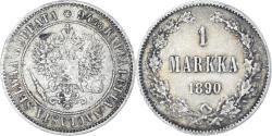 World Coins - Coin, Finland, Alexander III, Markka, 1890, Helsinki, , Silver, KM:3.2