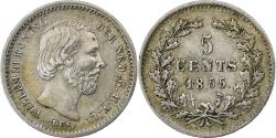 World Coins - Netherlands, William III, 5 Cents, 1855, Silver, , KM:91