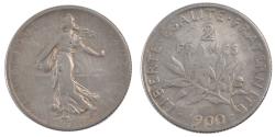 World Coins - Coin, France, Semeuse, 2 Francs, 1900, Paris, , Silver, Gadoury:532