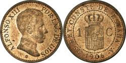 World Coins - Coin, Spain, Alfonso XIII, Centimo, 1906, Madrid, , Bronze, KM:726
