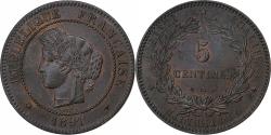 World Coins - France, 5 Centimes, Cérès, 1891, Paris, Bronze, , Gadoury:157a