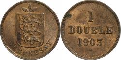 World Coins - Guernsey, Double, 1903, Heaton, Bronze, , KM:10