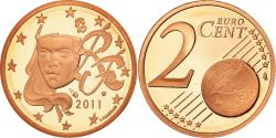 World Coins - France, 2 Euro Cent, 2011, Proof, , Copper Plated Steel, KM:1283