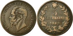 World Coins - Coin, Italy, Vittorio Emanuele II, 5 Centesimi, 1862, Naples, , Copper