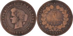 World Coins - Coin, France, 5 Centimes, 1884