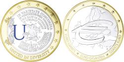 World Coins - France, Medal, Géants Euro, Politics, 2009, United in Diversity,