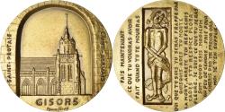 World Coins - France, Medal, Église Saint-Gervais-Saint-Protais, Gisors, Patrimoine Culturel