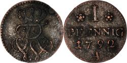 World Coins - Coin, German States, PRUSSIA, Friedrich Wilhelm II, Pfennig, 1792, Berlin