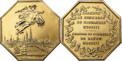 World Coins - France, Token, Chambre de Commerce de Rouen, 1802, Vermeil, Lecomte,