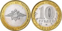 World Coins - Russia, 10 Roubles, 2002, Moscow, Bi-Metallic, , KM:752