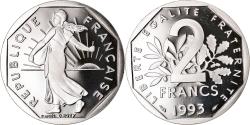 World Coins - Coin, France, Semeuse, 2 Francs, 1993, Paris, Proof, , Nickel, KM:942.2