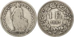 World Coins - Coin, Switzerland, Franc, 1887, Bern, , Silver, KM:24