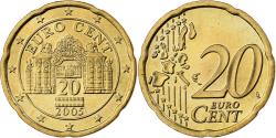 World Coins - Austria, 20 Euro Cent, 2005, Vienna, Nordic gold,
