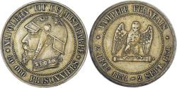 World Coins - France, Token, Napoléon III, Satirique, Bataille de Sedan, Undated (1870)