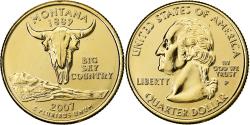 Us Coins - United States, Quarter, Quarter Dollar, 2007, U.S. Mint, Montana 1887
