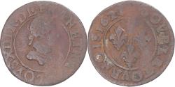 World Coins - Coin, France, Louis XIII, Double Tournois, 1621, , Copper, Gadoury:8