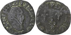 World Coins - France, Henri III, Double Tournois, Uncertain date, Copper,