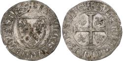 World Coins - France, Charles VI, Blanc Guénar, 1380-1422, Uncertain mint, Billon,