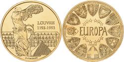 World Coins - France, Medal, Europa, Le Louvre, 1993, Copper-Nickel Gilt,