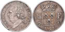 World Coins - France, Louis XVIII, 1/4 Franc, 1823, Paris, Silver, , Gadoury:352