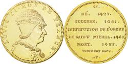 World Coins - France, Medal, Les Rois de France, Louis XI, , Copper-Nickel Gilt