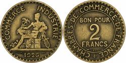 World Coins - France, 2 Francs, Chambre de commerce, 1926, Paris, Aluminum-Bronze,