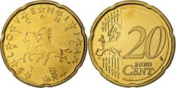 World Coins - Slovenia, 20 Centimes, 2007, Vantaa, Nordic gold,