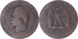 World Coins - Coin, France, Napoleon III, 10 Centimes, 1854, Marseille, , Bronze