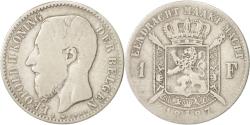 World Coins - Coin, Belgium, Leopold II, Franc, 1887, , Silver, KM:29.2