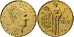 World Coins - Monaco, Rainier III, 5 Centimes, 1995, MDP, Série BU, Aluminum-Bronze