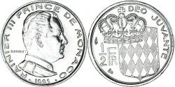 World Coins - Coin, Monaco, Rainier III, 1/2 Franc, 1995, , Nickel, KM:145, Gadoury:MC