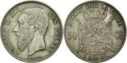World Coins - Coin, Belgium, Leopold II, 50 Centimes, 1866, , Silver, KM:26