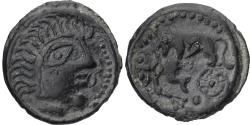 Ancient Coins - Meldi, Suessiones, Potin au loup mangeur et à la rouelle, 1st century BC