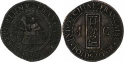 World Coins - French Indochina, 1 Centième, 1894, Paris, Bronze,