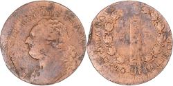 World Coins - France, 12 Deniers, 1792, Rouen, Frappe décentrée, Cuivre,