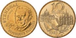 World Coins - France, 10 Francs, Stendhal, 1983, Monnaie de Paris, série FDC, Tranche A