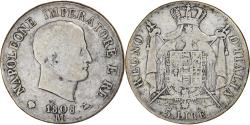 World Coins - Coin, ITALIAN STATES, KINGDOM OF NAPOLEON, Napoleon I, 5 Lire, 1808, Milan
