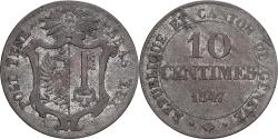 World Coins - Canton of Geneva, 10 Centimes, 1847, Billon,