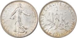 World Coins - Coin, France, Semeuse, Franc, 1918, Paris, , Silver, KM:844.1