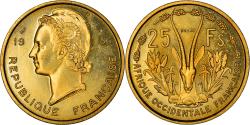 World Coins - Coin, French West Africa, 25 Francs, 1956, , Aluminum-Bronze, KM:E5