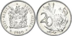 World Coins - Coin, South Africa, 20 Cents, 1980