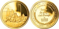 World Coins - France, Medal, Arts & Culture, Scène de la plage, ciel d'orage de Eugène